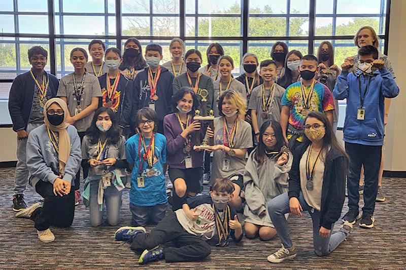 The Goodson Middle School Science Olympiad team competed in the regional competition hosted by Lonestar College—CyFair.